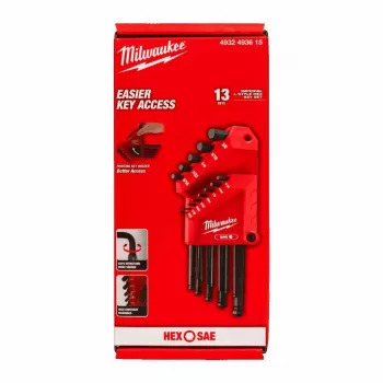 Milwaukee Allen Wrench Imperial Set 13vnt Hex Key Set su juodos oksido danga