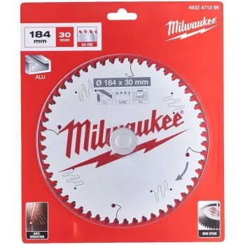 Milwaukee diskinio pjūklo diskas 184x30x2.4x54T aliuminiui CSB P W