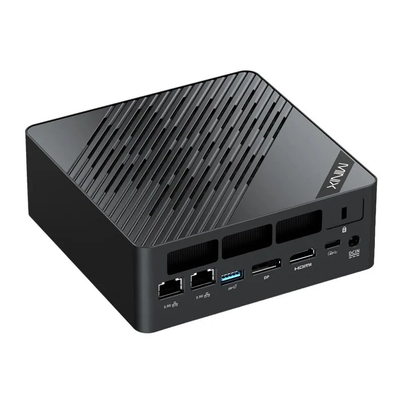 MINIX ER937-AI Barebone Mini PC su AMD Ryzen 7 3750H, 4 branduoliai/8 gijos, Radeon Vega 10, dvigubas Gigabit LAN, Wi-Fi 5, VESA tvirtinimas