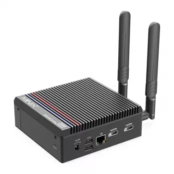 MINIX Z300-0dB Barebone Mini PC Intel Processor N300 8C/8T iki 3.8GHz DDR5 1x SODIMM M.2 PCIe Gen4 Wi-Fi 6E BT5.2 2x 2.5GbE HDMI 2.1 DP 1.4 USB-C 90W VESA Juoda