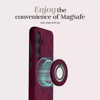 MIO Berry Blooms MagSafe laikiklis su žiedu, suderinamas su dėklais