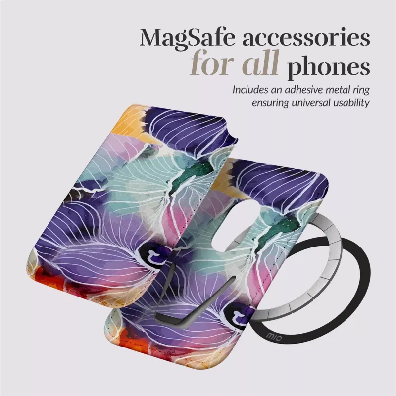 MIO Flowers Magsafe Case Compatible Card Holder