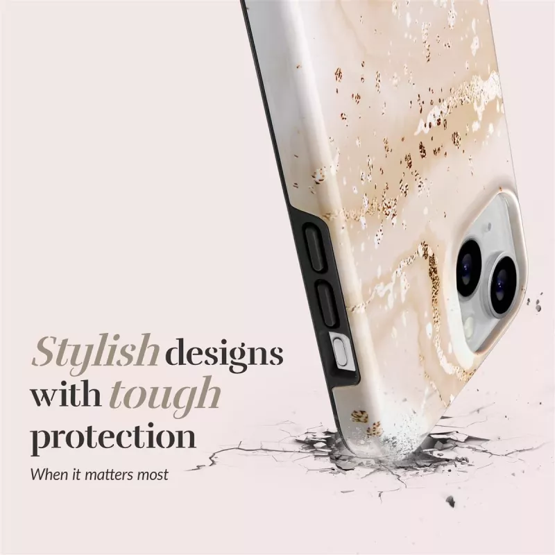 MIO Gold Marble Magsafe Compatible Case for iPhone 16 Plus