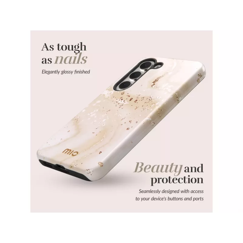 MIO Gold Marble Magsafe Compatible Case, skirtas Samsung S25 Plus 5G