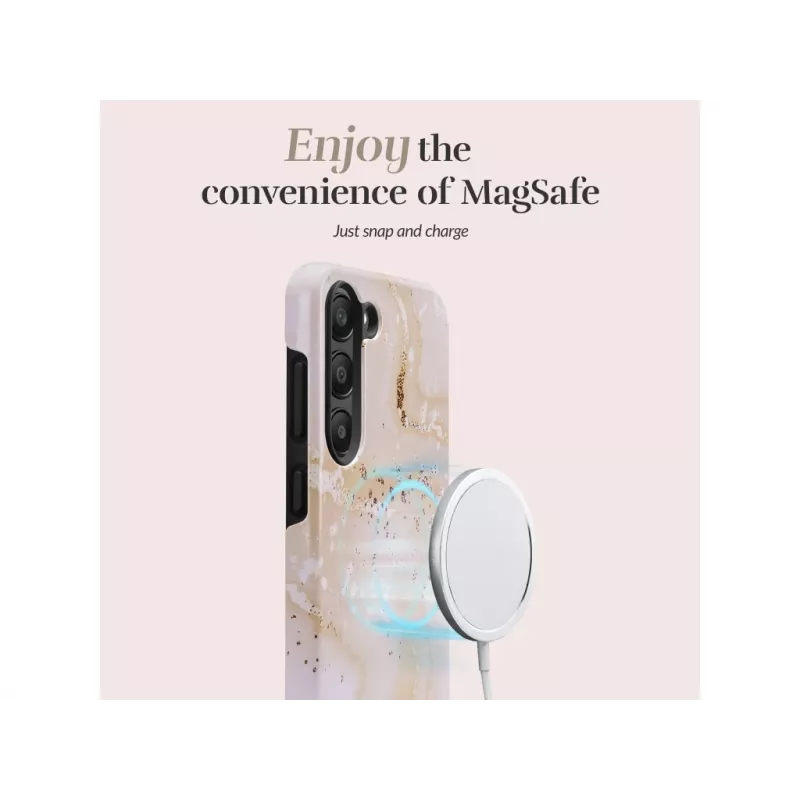 MIO Gold Marble Magsafe Compatible Case, skirta Samsung S25 Ultra 5G