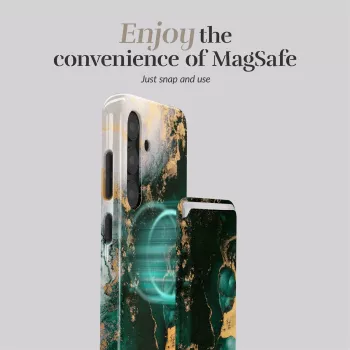 MIO Green Marble Magsafe Case Compatible Card Holder