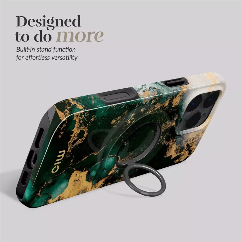 MIO Green Marble Magsafe Case Compatible Ring Holder