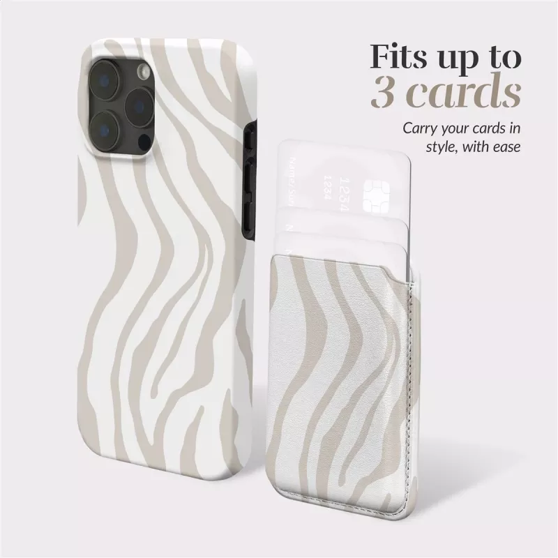MIO Sandy Zebra Magsafe Case Compatible Card Holder