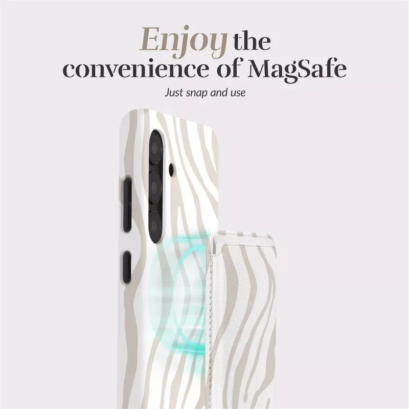 MIO Sandy Zebra Magsafe Case Compatible Card Holder