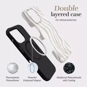 MIO Sandy Zebra Magsafe Case Compatible for iPhone 16 Pro