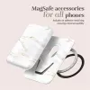 MIO White Marble Magsafe Case Compatible Card Holder