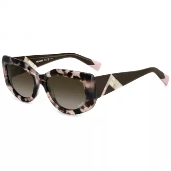 MISSONI Moteriški drugelio formos akiniai nuo saulės MIS0198S0T4 Havana acetatinis rėmelis rudi gradientiniai lęšiai 54mm