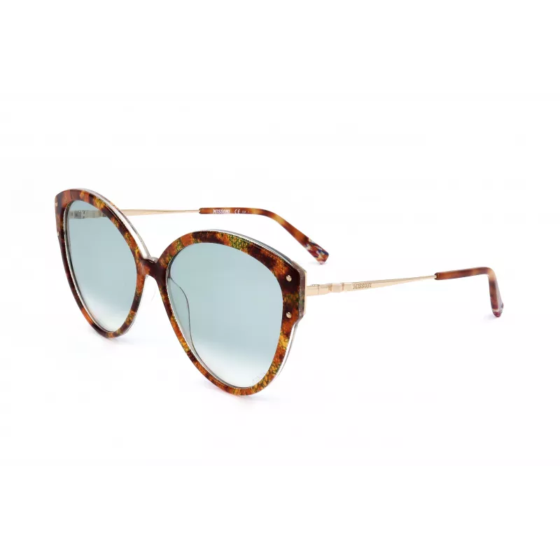 MISSONI Moteriški akiniai nuo saulės MIS0004S2NL Drugelio formos acetatinis rėmas UV400