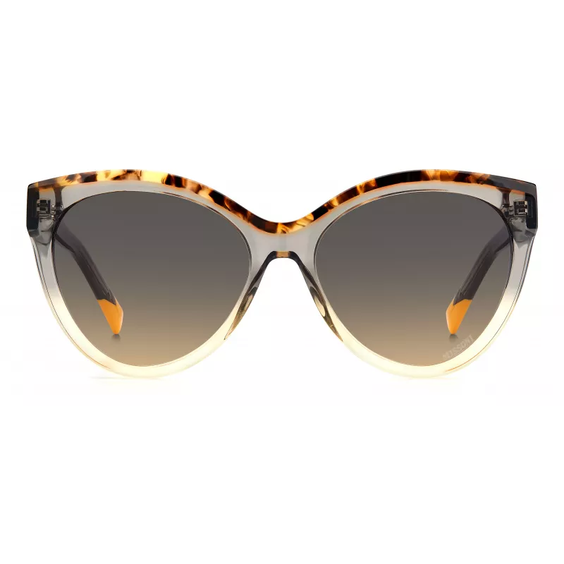 MISSONI Moteriški akiniai nuo saulės MIS0088SMQEF7 - Stačiakampis acetatinis rėmelis, UV400 apsauga, 57 mm lęšiai