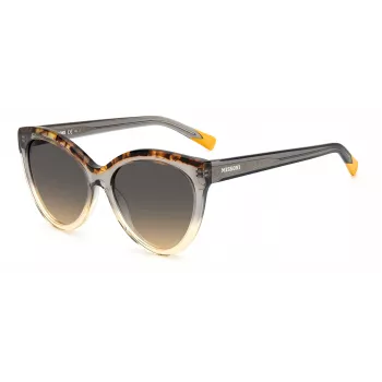 MISSONI Moteriški akiniai nuo saulės MIS0088SMQEF7 - Stačiakampis acetatinis rėmelis, UV400 apsauga, 57 mm lęšiai