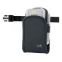 MOBILIS HOLSTER BASIC - S dydis + diržas | Universalus mažų įrenginių dėklas su diržo segtuku ir kilpa, juodas nailonas, Velcro atvartas