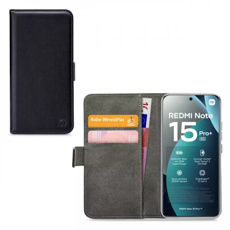 Mobilize Classic Gelly Wallet Book Case Xiaomi Redmi Note 15 Pro+ 5G Black