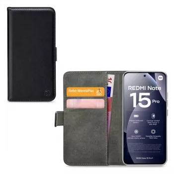 Mobilize Classic Gelly Wallet Book Case, skirta Xiaomi Redmi Note 15 Pro, juoda