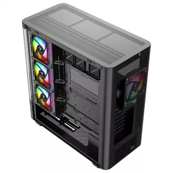 MODECOM Volcano AQ100 ARGB Midi bokšto kompiuterio korpusas - juoda