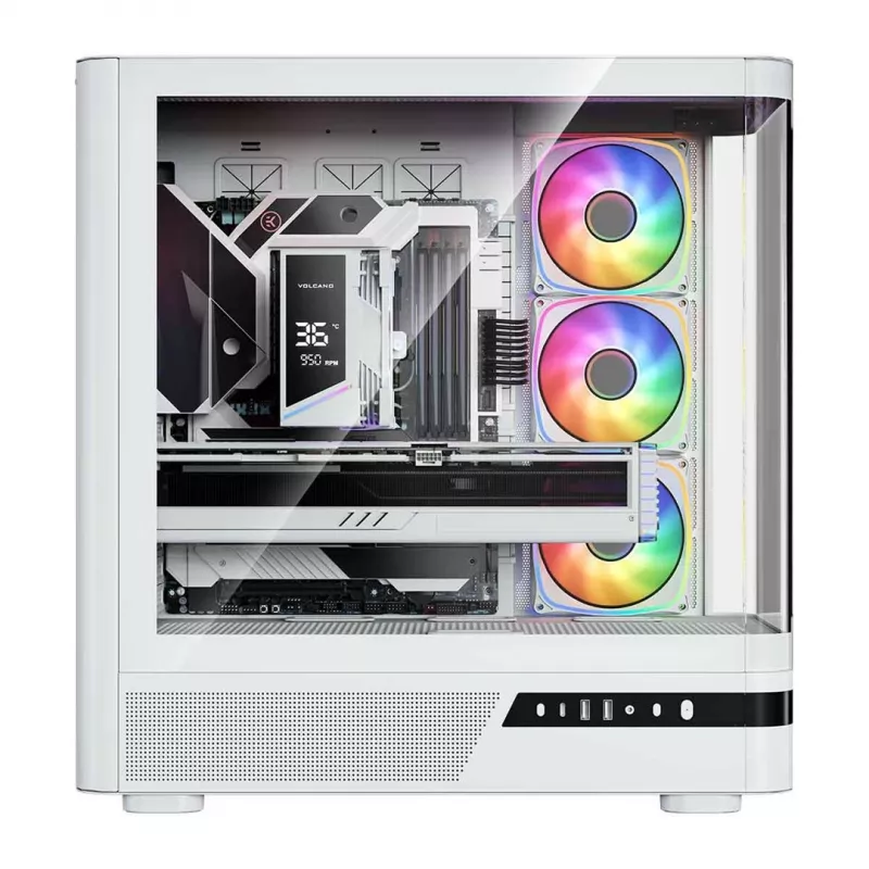 MODECOM Volcano AQ100 ARGB Midi bokštas baltas
