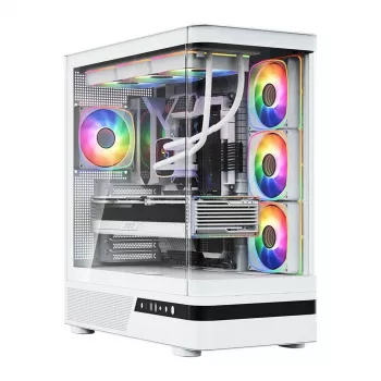 MODECOM Volcano AQ100 ARGB Midi bokštas baltas