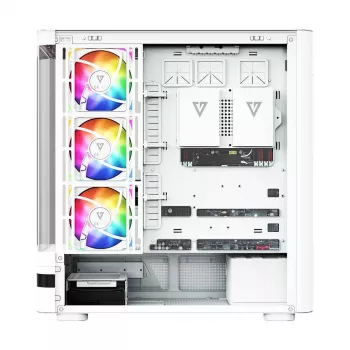 MODECOM Volcano AQ200 ARGB Midi bokšto korpusas baltas