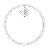 MOES SSD01 ZigBee išmanusis fotoelektrinis dūmų detektorius su 85dB sirena, Tuya programėlės pranešimais, maitinamas CR123A baterija, baltas