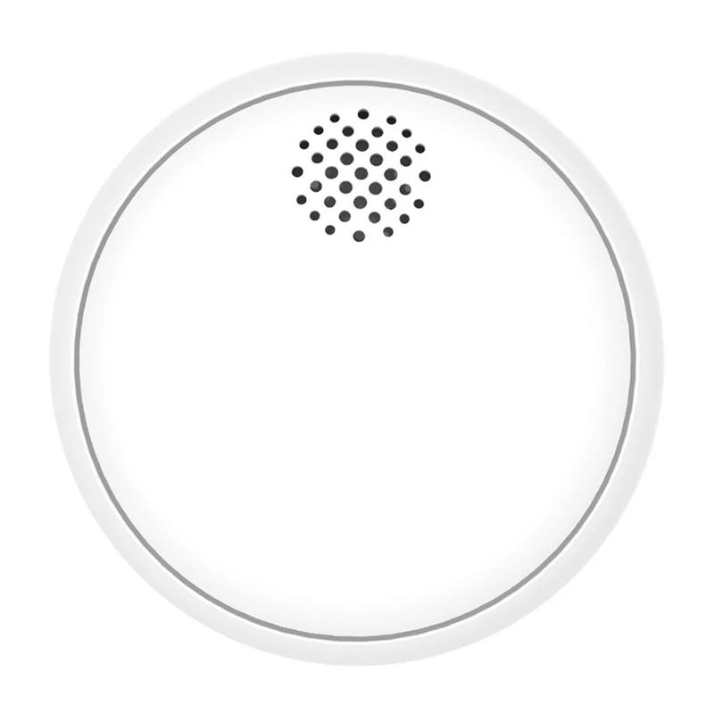 MOES SSD01 ZigBee išmanusis fotoelektrinis dūmų detektorius su 85dB sirena, Tuya programėlės pranešimais, maitinamas CR123A baterija, baltas