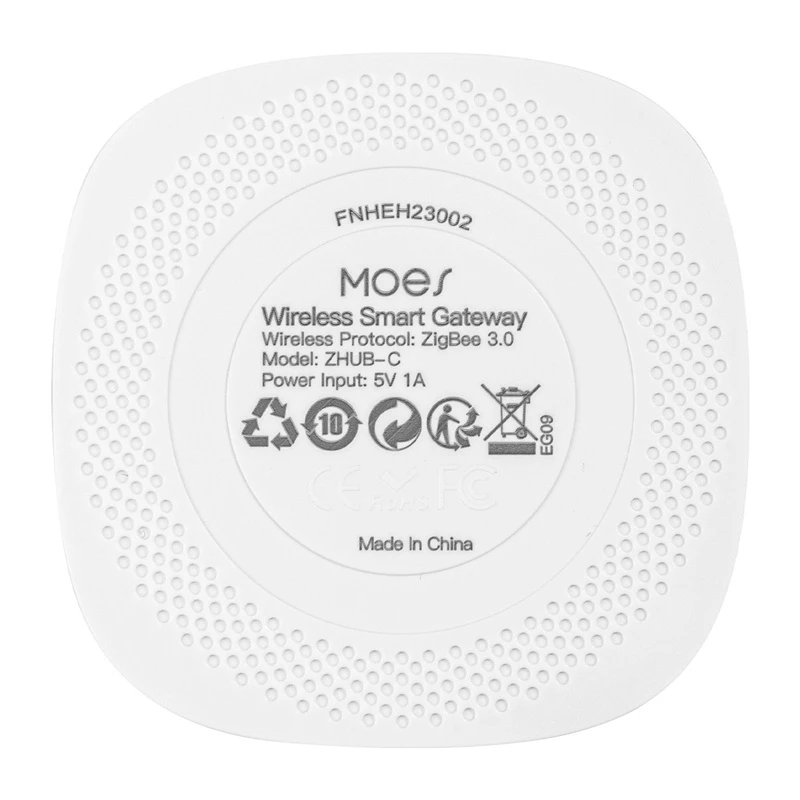 MOES ZHUB-C ZigBee 3.0 Ethernet/Wi-Fi išmanusis šliuzas Tuya įrenginiams, veikia su Alexa ir Google Home