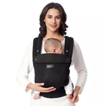 MOMCOZY BC001 Nešiojama kūdikio nešyklė nuo naujagimio iki mažylio Air Mesh juoda