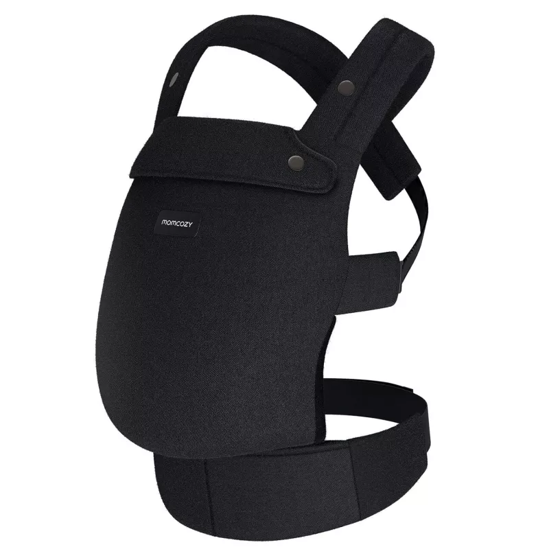 Momcozy BC001 Minkštas struktūrinis kūdikio nešyklė su nuimama klubų sėdyne, Juoda, 0-36 mėn., 3,5-20 kg