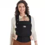 Momcozy BC001 Minkštas struktūrinis kūdikio nešyklė su nuimama klubų sėdyne, Juoda, 0-36 mėn., 3,5-20 kg
