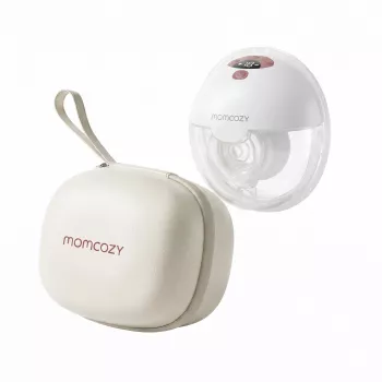 Momcozy M5 Smart belaidis elektrinis pientraukis, laisvų rankų, DoubleFit™, raudonas