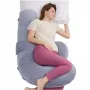 Momcozy PP007 F-Shape Pregnancy Pillow Grey