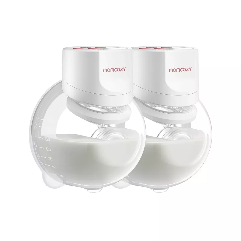MOMCOZY S12 PRO+ Nešiojamas Pieno Siurblys Baltas Dvigubas Rinkinys