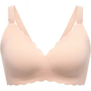 Momcozy YN46 besiūlė palaikanti gėlėta maitinimo liemenėlė su Jelly Strip, push-up, smėlio gėlėta, dydis XL