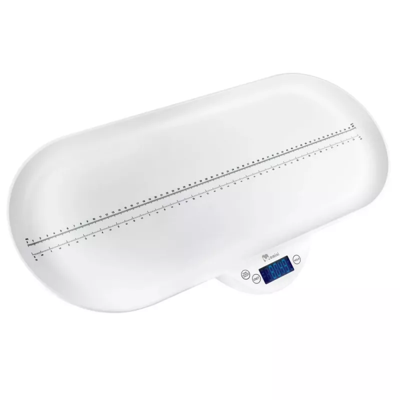 Momini Baby Scale TinyScale - Skaitmeninės kūdikių svarstyklės 20 kg, 5 g padalomis, balta