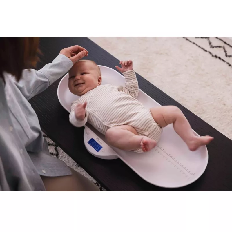 Momini Baby Scale TinyScale - Skaitmeninės kūdikių svarstyklės 20 kg, 5 g padalomis, balta