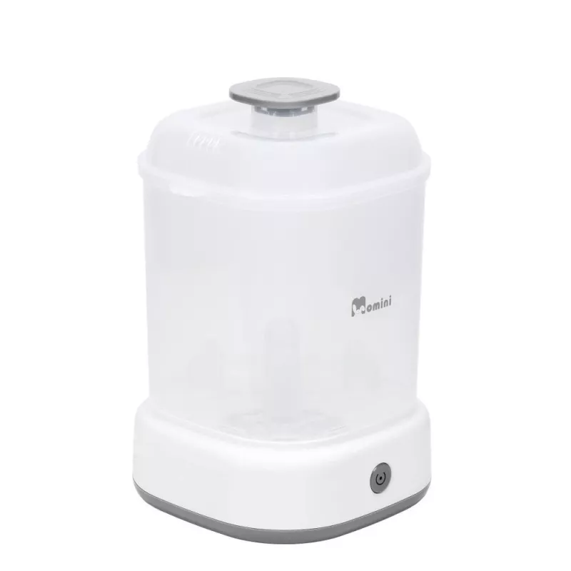 Momini Bottle Steriliser QuickSteam - Elektrinis garinis sterilizatorius 6 kūdikių buteliukams, 8 minučių ciklas, automatinis išsijungimas, be BPA