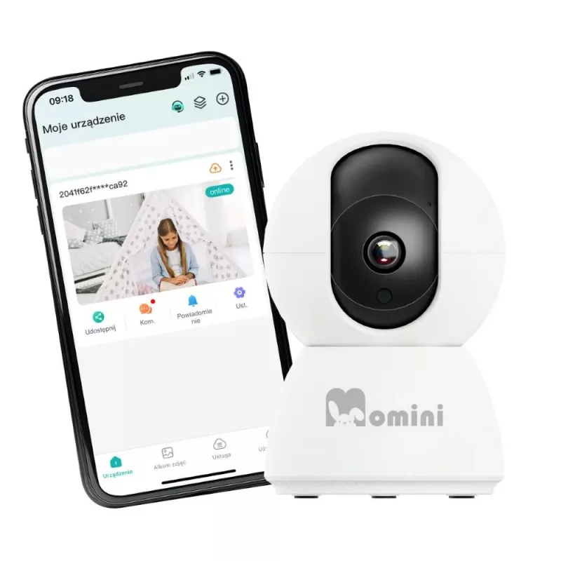 Momini KidLook Baby Monitor - 3.2 inch spalvotas LCD, naktinis matymas, dvipusis pokalbis, 8 lopšinės, temperatūros stebėjimas