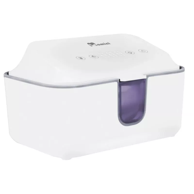 Momini WarmWipes drėgnų servetėlių šildytuvas - balta/pilka