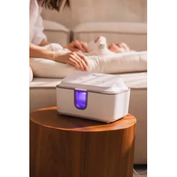 Momini WarmWipes drėgnų servetėlių šildytuvas - balta/pilka