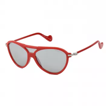 Moncler ML0054-67C Unisex akiniai - juodas rėmelis, dūminiai pilki lęšiai, 128 mm lęšio plotis