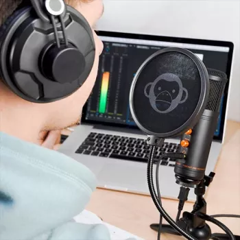 Monkey Banana MICO BK USB kondensatorinis mikrofonas studijai ir tinklalaidėms