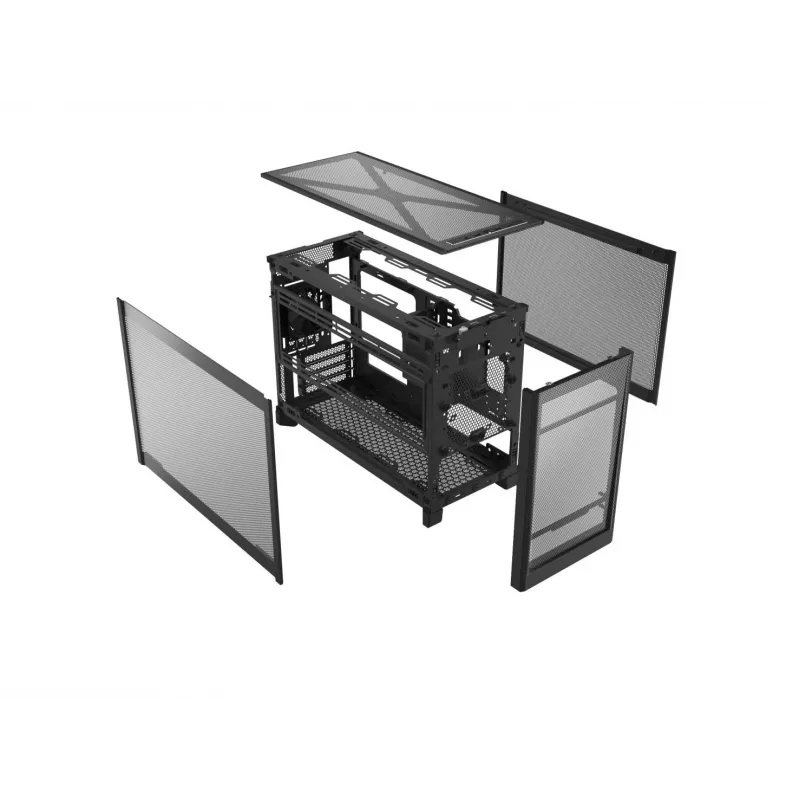 Montech TEN (B) mini tower korpusas, grūdintas stiklas, juodas, Micro-ATX/Mini-ITX