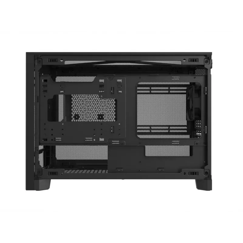 Montech TEN (B) mini tower korpusas, grūdintas stiklas, juodas, Micro-ATX/Mini-ITX