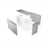 MONTECH TEN (W) Mini Tower PC korpusas baltas - Micro ATX / Mini-ITX, grūdintas stiklas, ARGB