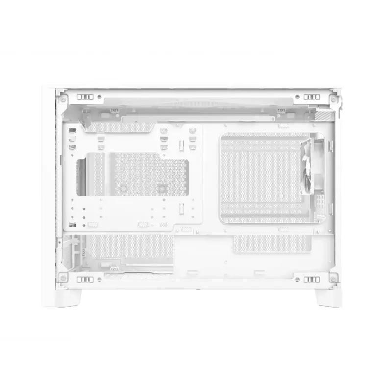 MONTECH TEN (W) Mini Tower PC korpusas baltas - Micro ATX / Mini-ITX, grūdintas stiklas, ARGB