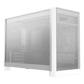 MONTECH TEN (W) Mini Tower PC korpusas baltas - Micro ATX / Mini-ITX, grūdintas stiklas, ARGB