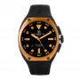 Montres de Luxe vyriškas automatinis laikrodis 09SA-BK-1002 48mm juodas ciferblatas odinis dirželis